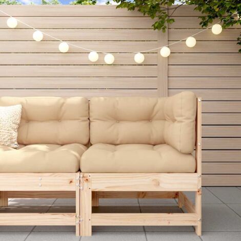 Canapé d'angle-Sofa avec coussins bois de pin solide 932262