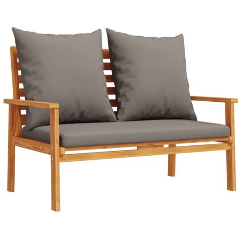 Canapé de jardin 120cm avec coussin bois d'acacia massif