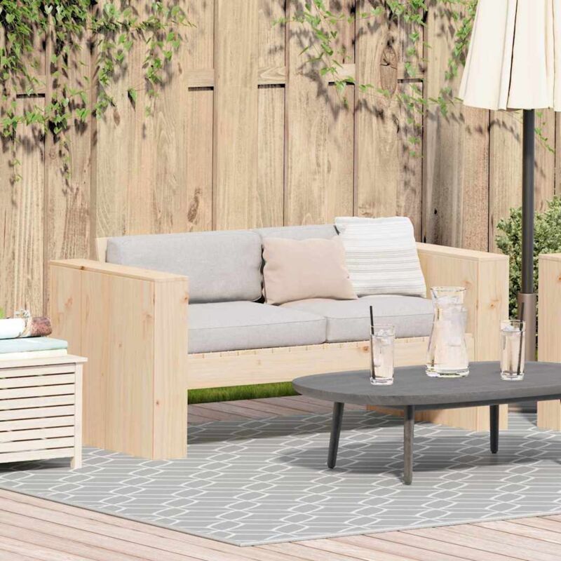 vidaXL Canapé de jardin Naturel 134 x 60 x 62 cm Bois de pin massif