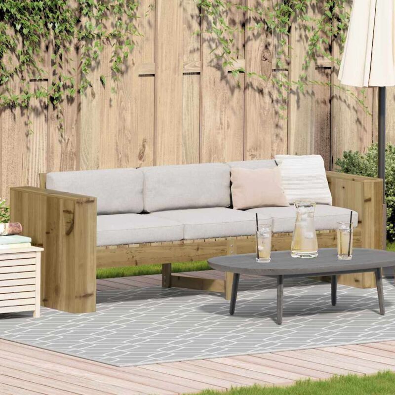 Vidaxl - Canapé de jardin Vert 185.5 x 60 x 62 cm Pin imprégné