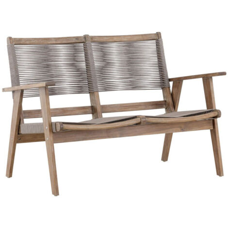 Canapé de Jardin 2 Places "Little John" 120cm Marron