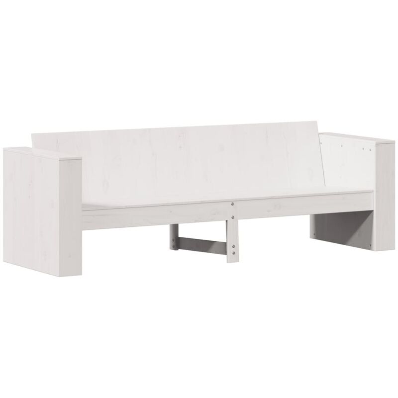 Vidaxl - Canapé de jardin 3 places blanc 189x60x62 cm bois de pin massif