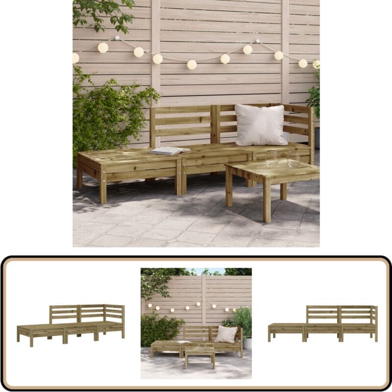 Vidaxl - Canapé de jardin 3 places bois de pin imprégné - Canapé De Jardin - Mobilier De Jardin - Meubles De Jardin - Canapé Extérieur - Chaise De