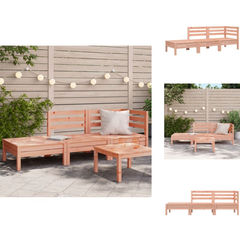 Canapé de jardin 3 places bois massif de douglas - Canapé De Jardin - Mobilier De Jardin - Meubles De Jardin - Ensemble Salon De Jardin - Canapé