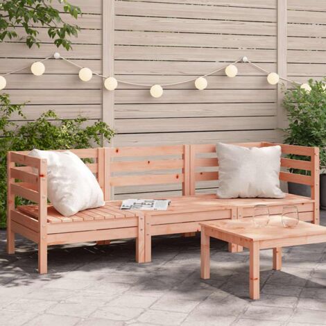 Canapé de jardin 3 places-Salon de jardin Sofa extérieur bois massif de douglas 831242