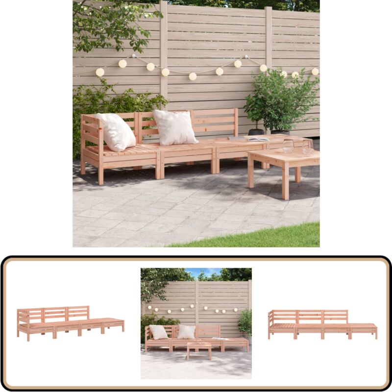 Canapé de jardin 4 places bois massif de douglas - Canapé De Jardin - Mobilier De Jardin - Salon De Jardin - Meubles De Jardin - Bois Massif