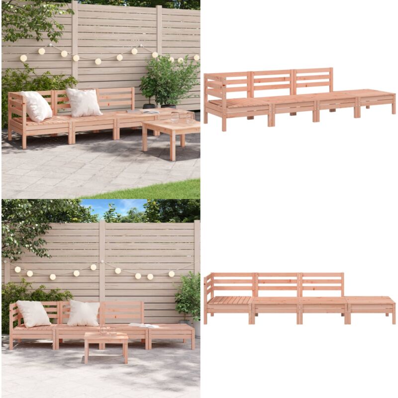 Canapé de jardin 4 places bois massif de douglas - Canapé De Jardin - Mobilier De Jardin - Salon De Jardin - Meubles De Jardin - Bois Massif - Home &