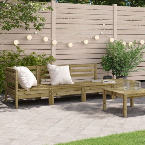 Canapé de jardin 4 places-Salon de jardin Sofa extérieur bois de pin imprégné 865531