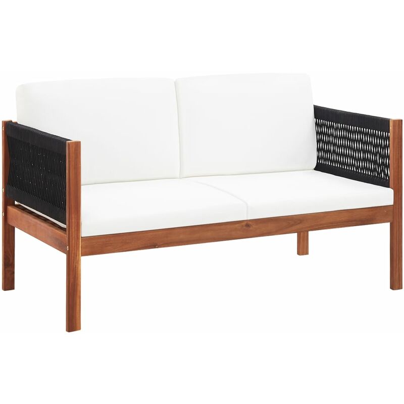 Canapé de jardin à 2 places Bois d'acacia massif Vidaxl