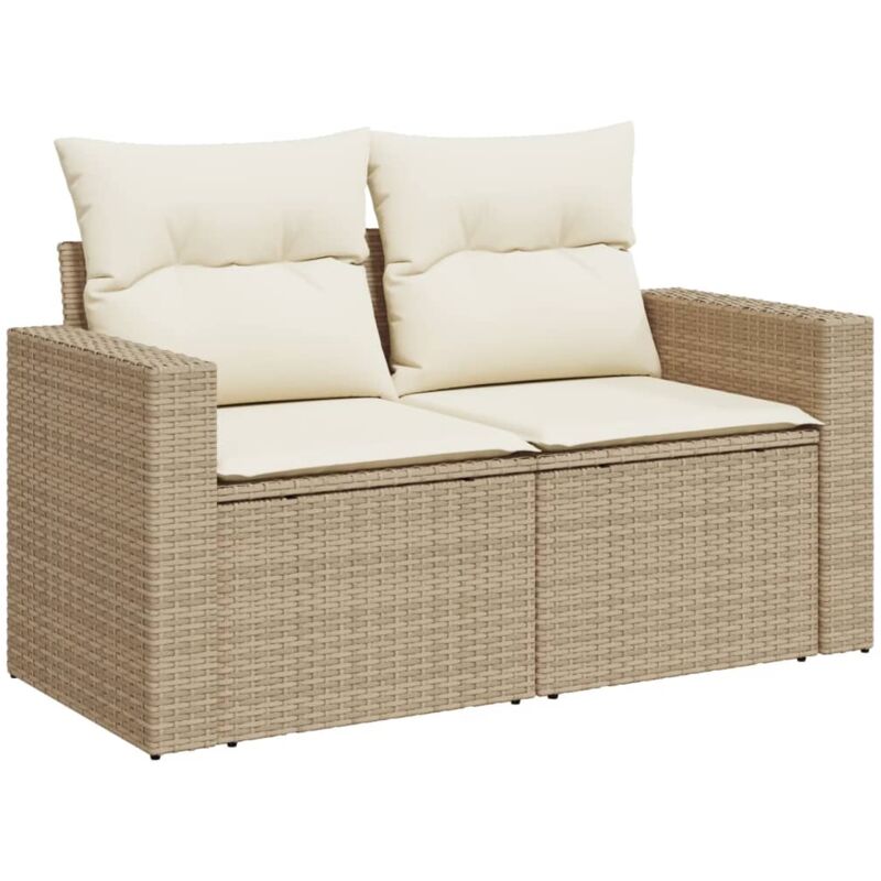 VidaXL - Gartensofa poly-rattan, One Size, Beige