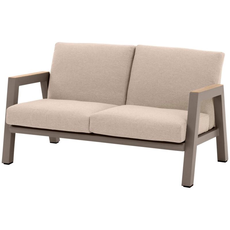 Hesperide - Canapé de jardin Axiome praline & beige 2 places en aluminium et polyester - Hespéride