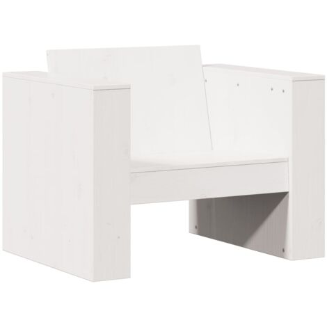 Canapé de jardin blanc 79x60x62 bois de pin massif