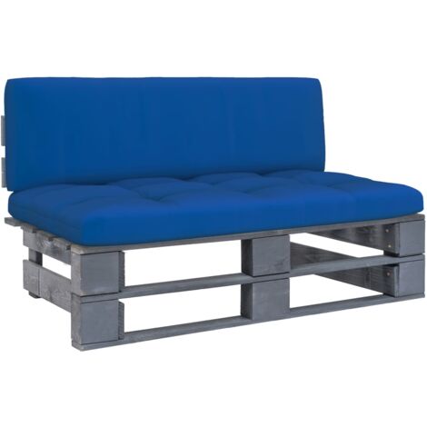 Canapé de jardin central palette  Sofa Banquette de jardin Gris Bois de pin imprégné 36910