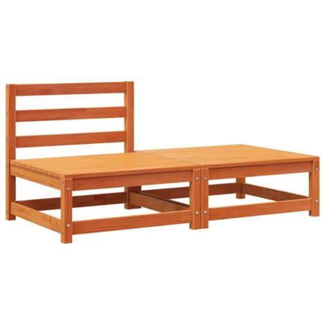 Canapé de jardin  Divan de jardin sans accoudoirs repose-pieds bois pin massif