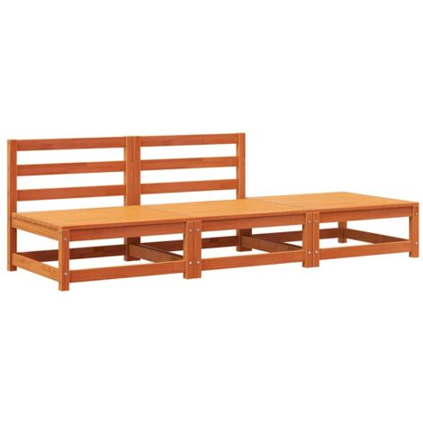 Canapé de jardin  Divan de jardin sans accoudoirs repose-pieds bois pin massif