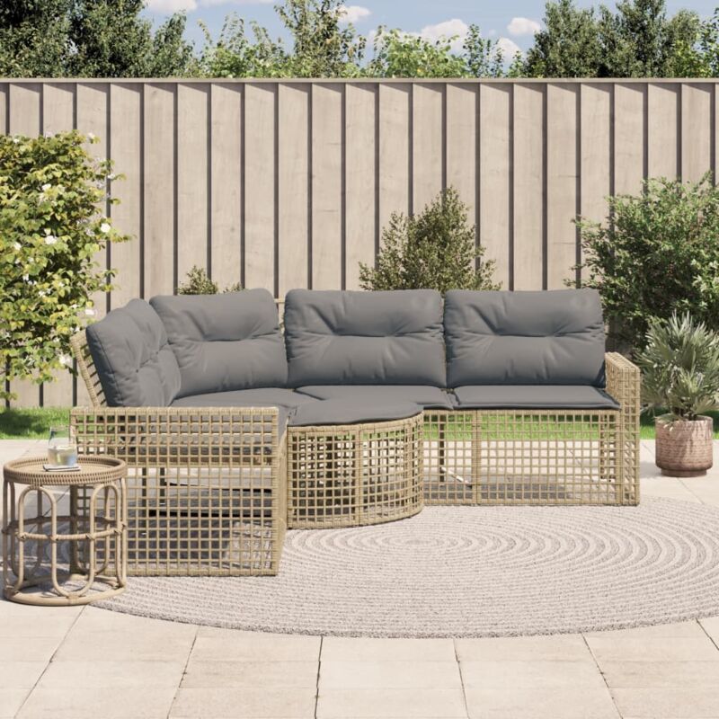 VidaXL - Gartensofa poly-rattan, One Size, Beige