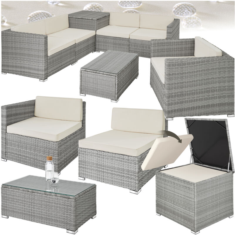 Coffre de Rangement Exterieur pour Coussin Chaise Jardin Housse de Chaise Argent M/étallique - XXL 185x85x69 cm Table de Jardin ILESTO Coffre de Jardin Benjamin Coffre en Acier /Étanche