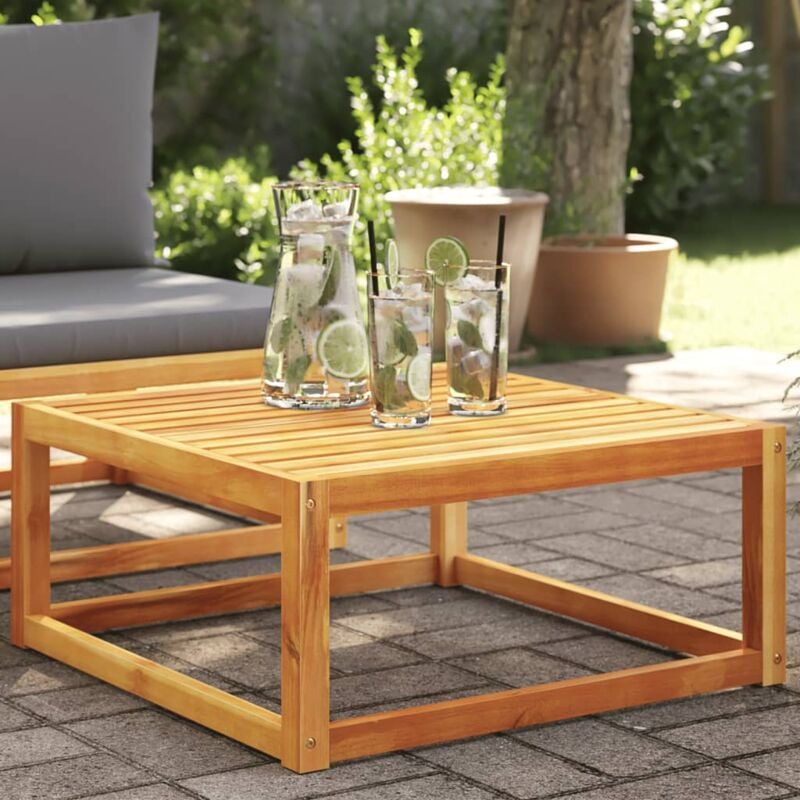 Table de jardin 65x65x29 cm bois massif d'acacia - Vidaxl