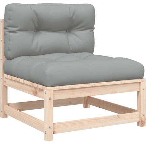 Canapé de jardin,Canapé d'extérieur,Sofa de jardin sans accoudoirs et coussins bois massif de pin CFW749370