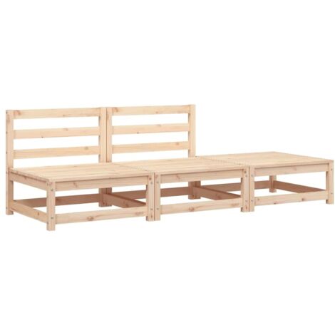Canapé de jardin，Canapé d'extérieur，Sofa de jardin sans accoudoirs repose-pieds bois pin massif CFW114131