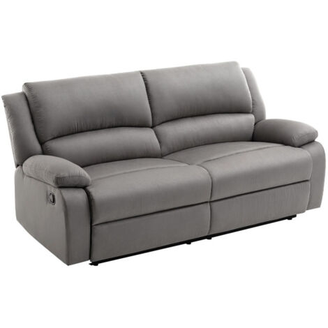 Canapé de Relaxation 2 Assises XXL "Walker" 193cm Gris