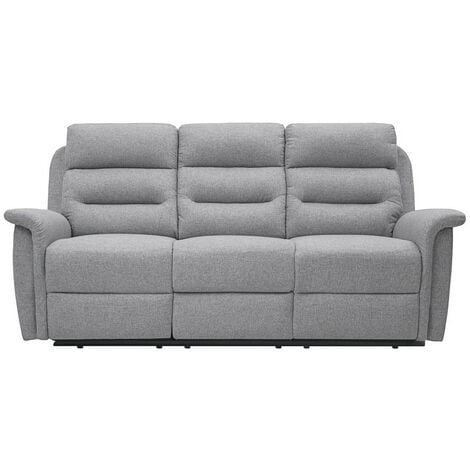 Canapé de Relaxation 3 places en Tissu Gris LÉON - Gris clair
