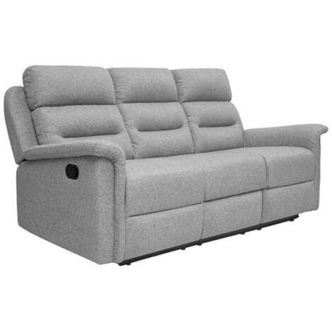 Canapé de Relaxation 3 Places Tissu "Katonio" 191cm Gris