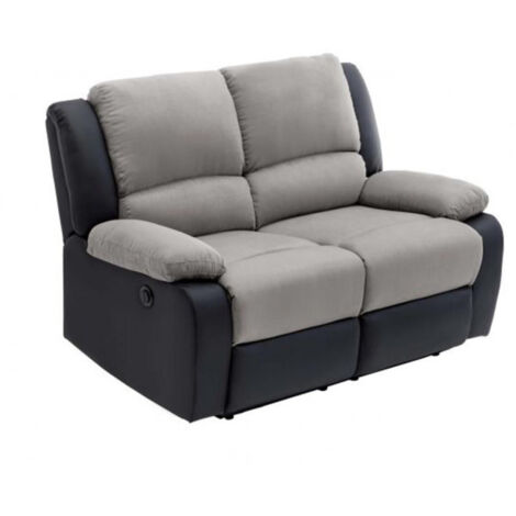 Canapé de Relaxation Électrique "Ota" 143cm Gris & Noir