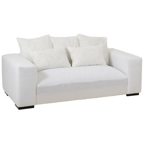 Canapé Design 5 Coussins "Monaco" 217cm Blanc