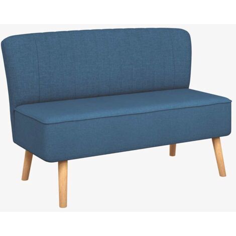Canapé droit, Canapé droit, Canapé relax Moderne pour salon Chambre 117 x 55,5 x 77 cm Tissu Bleu MJU9643