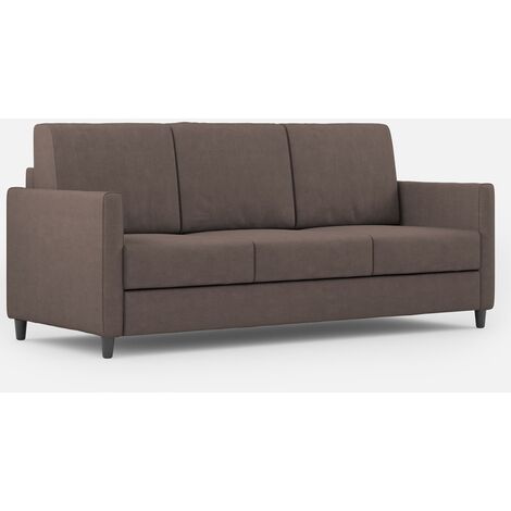 Canapé droit moderne italien tissu marron Korane-Taille 198 cm