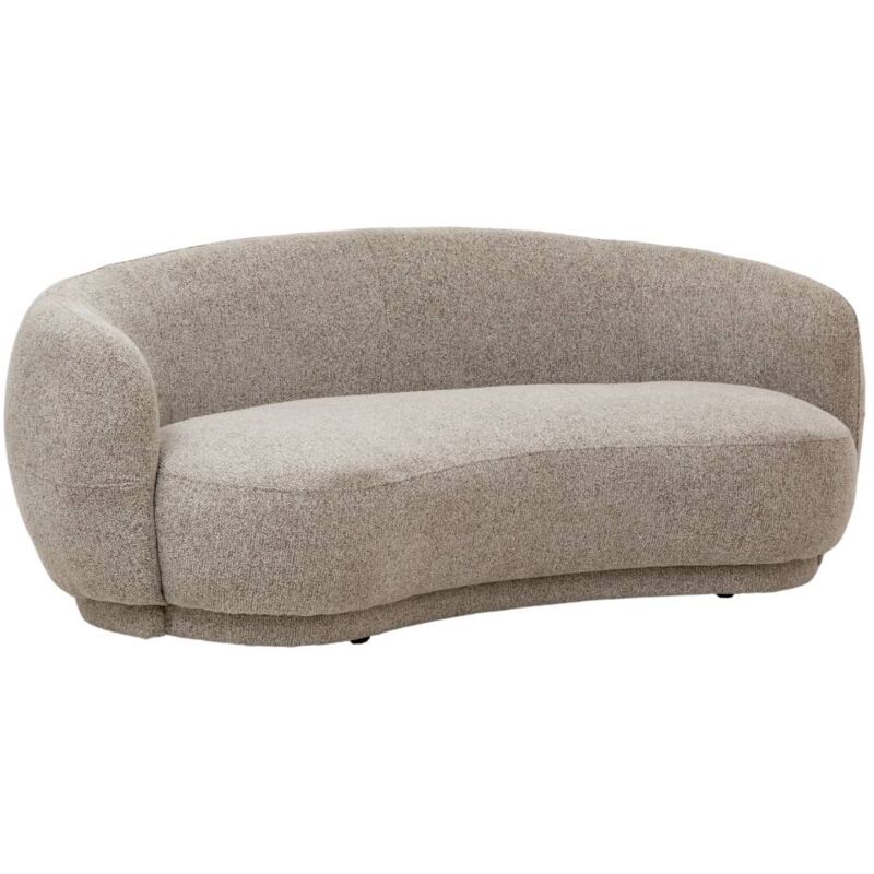Made In Meubles - Canapé en tissu bouclette gris 3 places Calya