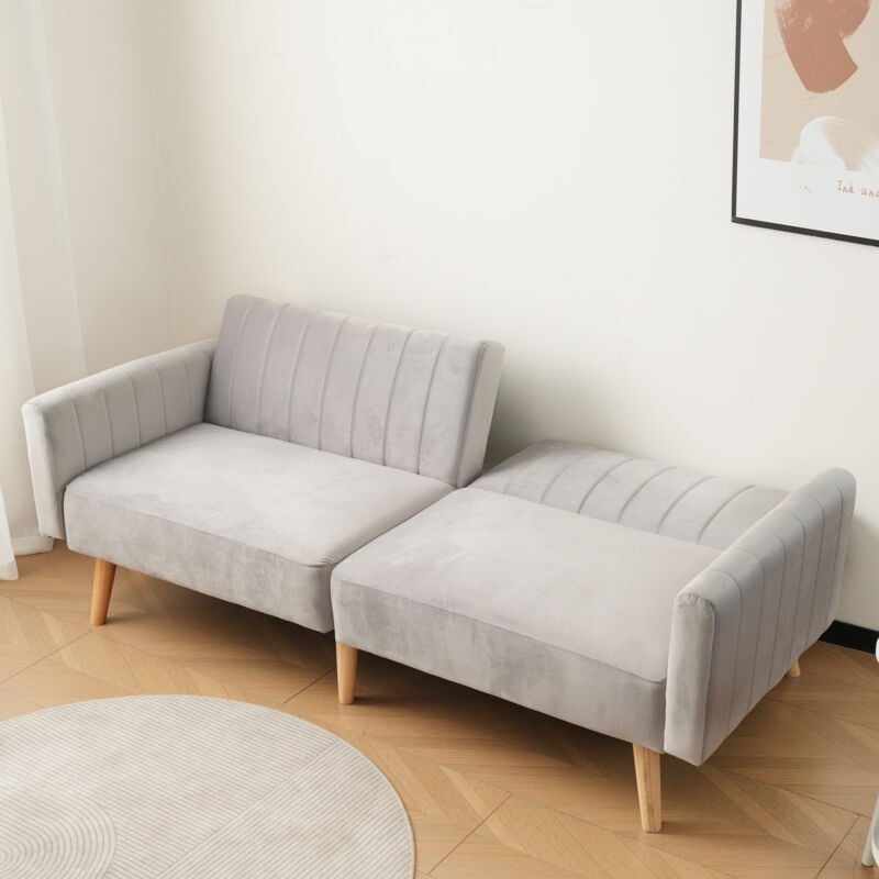 Redom - Canapé-lit 2 en 1, dossier pliable en 3 directions,178 x 75 x 68 cm, en foam, girs