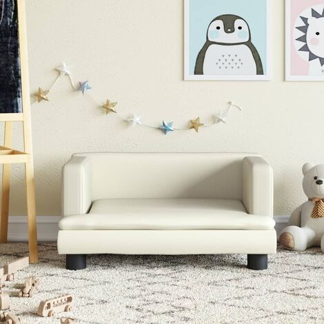 Canapé/Fauteuil Enfants Relax Salon,Sofa pour enfants crème 60x40x30 cm similicuir -Q6674