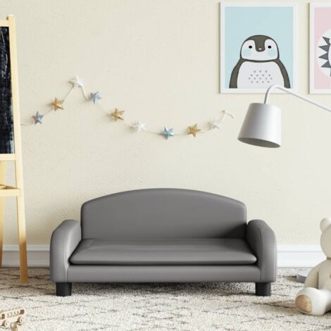 Canapé/Fauteuil Enfants Relax Salon,Sofa pour enfants gris 70x45x30 cm similicuir -Q8573