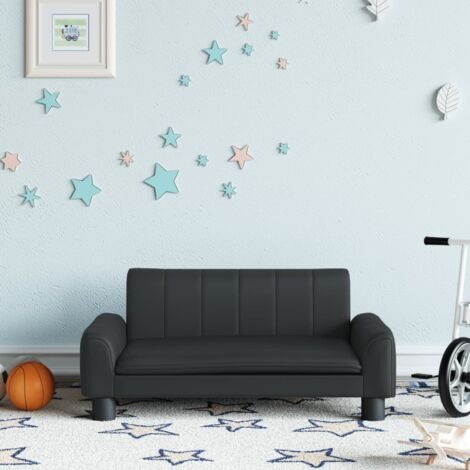Canapé/Fauteuil Enfants Relax Salon,Sofa pour enfants noir 70x45x30 cm similicuir -Q5419