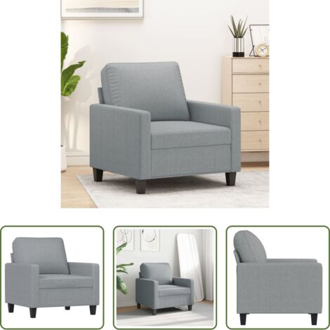 Canapé -  Fauteuil Gris clair 60 cm Tissu
