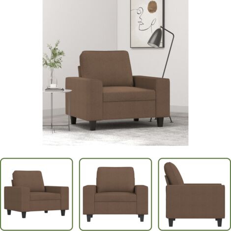 Canapé -  Fauteuil Marron 60 cm Tissu