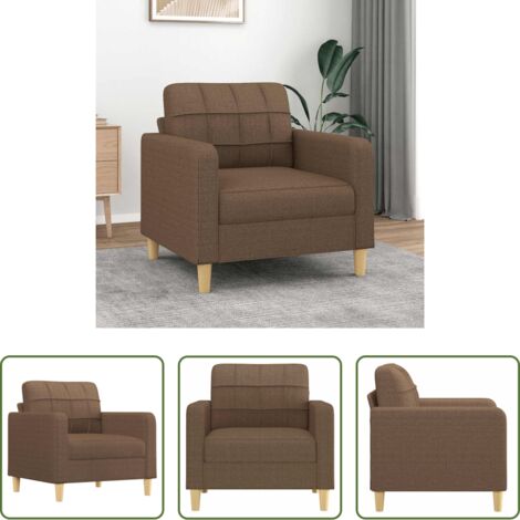 Canapé -  Fauteuil Marron 60 cm Tissu