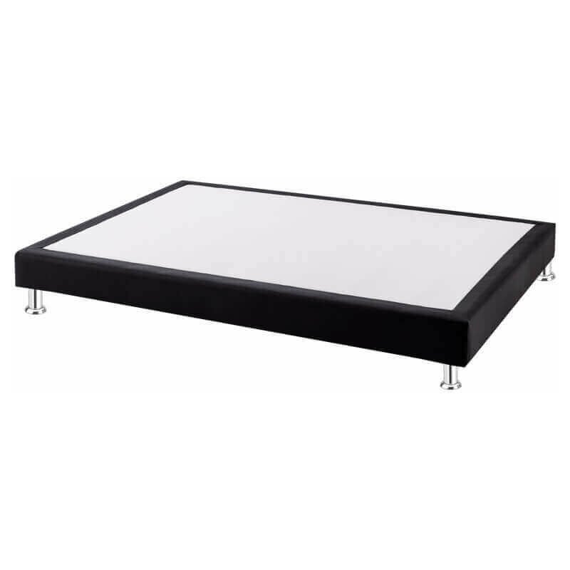 

Canapé colchón fijo láminas tela poli-piel altura 16 cm | Negro - 150x190cm