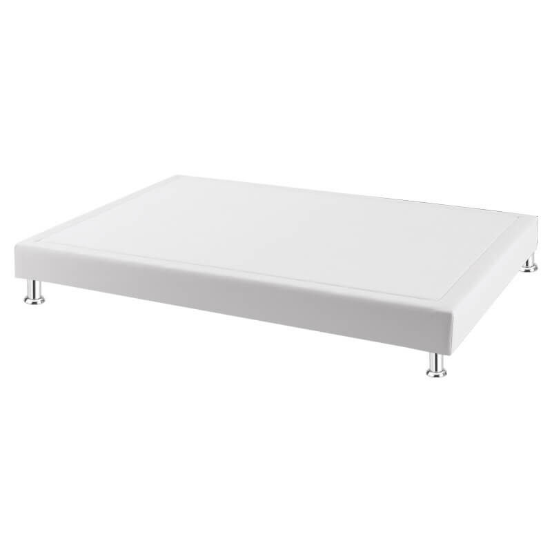 

Canapé colchón fijo láminas tela poli-piel altura 16 cm | Blanco - 150x200cm