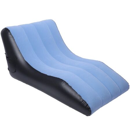 Canapé Gonflable, canapé-lit Gonflable Ergonomique Confortable, Chaise Longue de Loisirs Portable pour Salons, balcons, Camping, plages (Blue)