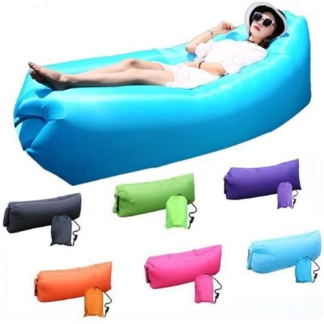 Canapé Gonflable Chaise Longue - Imperméable - Anti-fuites avec Sac de Transport, pour Voyage et Camping