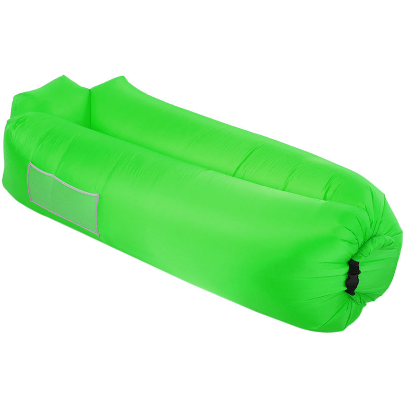 Canape Gonflable, Oreiller Integre, Pour Le Camping, Vert
