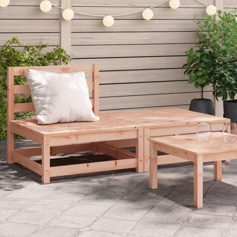 Canapé jardin sans accoudoirs repose-pieds Salon de jardin bois massif douglas 568840