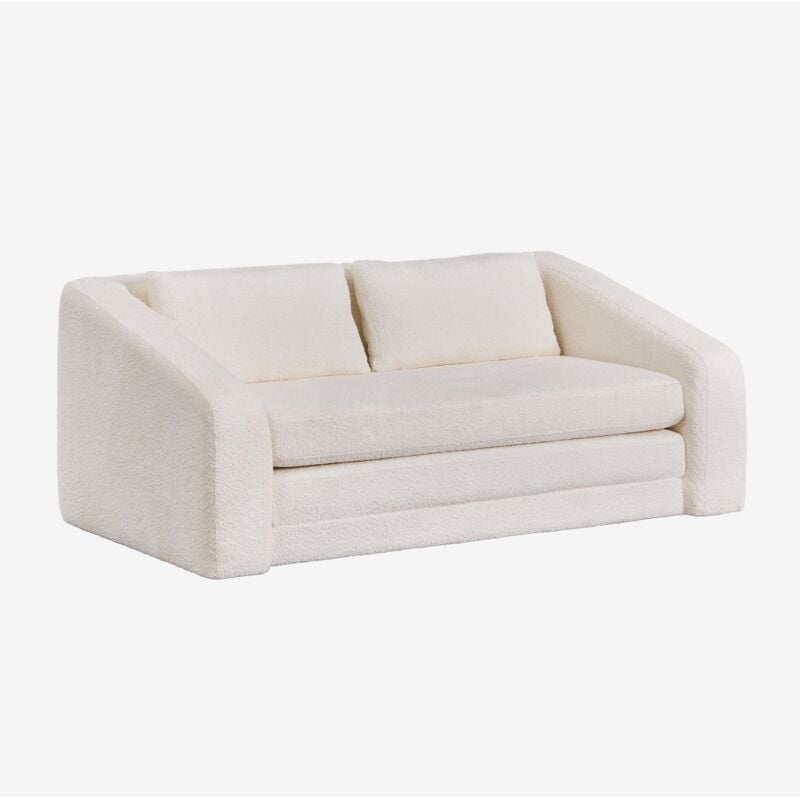 Sklum - Canapé lit Dalila 2 places en tissu bouclé