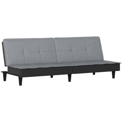 Canapé-lit 200 x 89 x 70 cm tissu gris clair