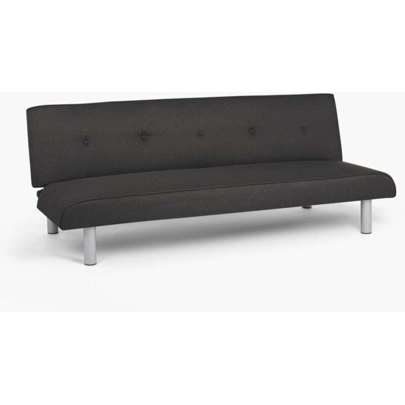 Clic-clac 3 places en tissu pour salon Larimar XL - Noir