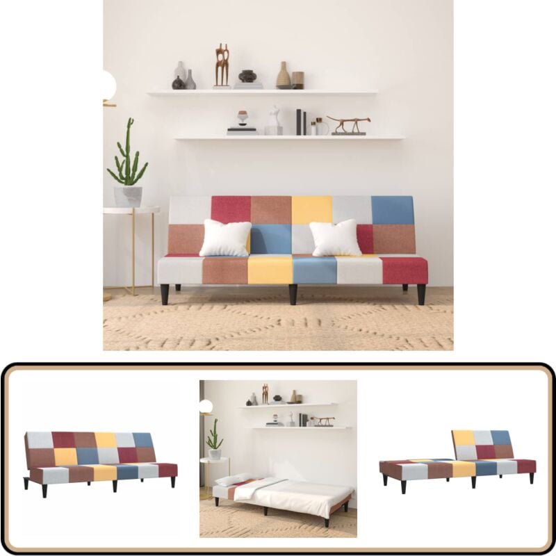 Canapé-lit à 2 places tissu - Canapé Convertible - Canapé Lit - Meuble Multifonction - Canapé Design - Canapé Moderne