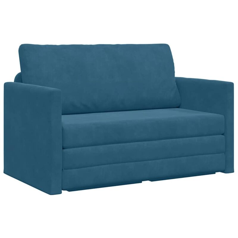 Vidaxl - Canapé-Lit Bleu 124 x 204 x 61 cm Velours